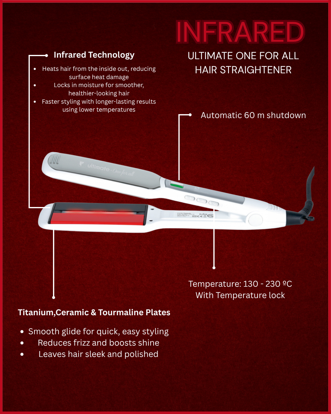 INFRARED Ultimate One For All Hair Straightener