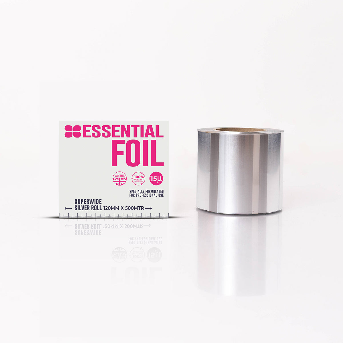PROCARE ESSENTIAL SILVER SUPERWIDE HAIR FOIL ROLL 120MM X 500MTR