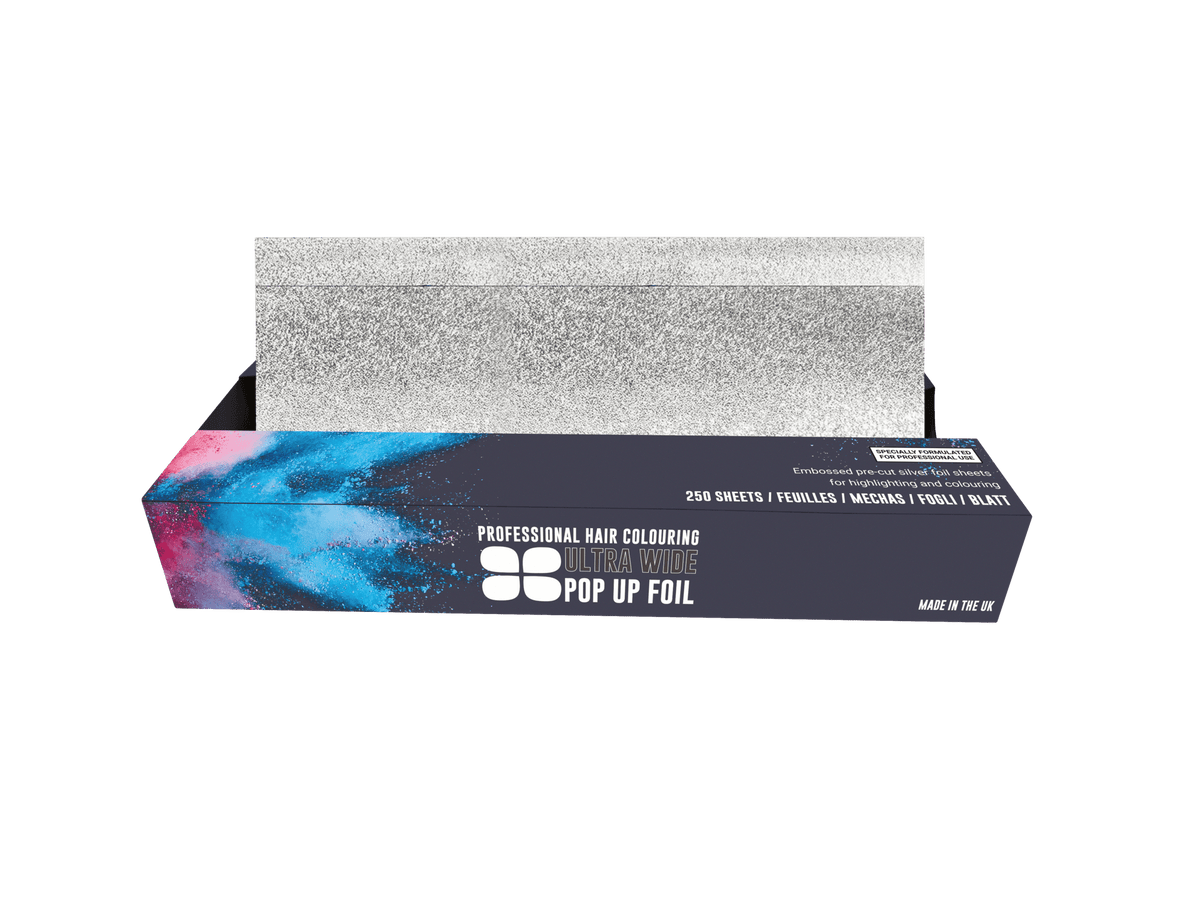 PROCARE EMBOSSED SILVER ULTRA WIDE HAIR FOIL POP UP SHEETS 270MM X 300MM X 250 SHEETS